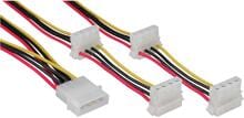 InLine Strom Y-Kabel intern, 1x 13,34cm (5,25") an 4x 13,34cm (5,25") (29654A)