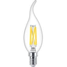 Philips LED Kerzenlampe, E14, 3,4W, 470lm, 2700K, klar (929003013001)