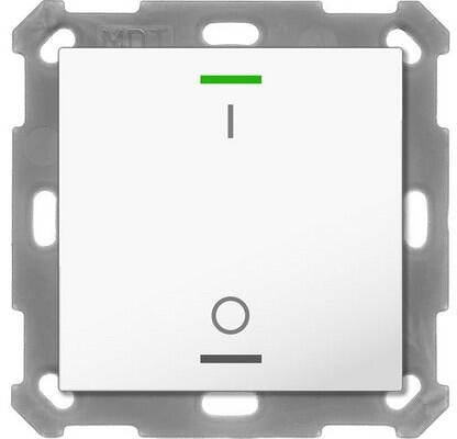 MDT BE-TAL5501.B1 Taster Light 55 1-fach, Ausführung I/O Symbol, reinweiß glänzend