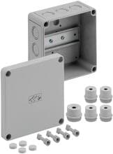 Spelsberg RK 4/12-L Reihenklemmengehäuse, ohne Klemmen, NS35 Tragschiene, IP54/IP66, 130x130x75mm, grau (61390601)