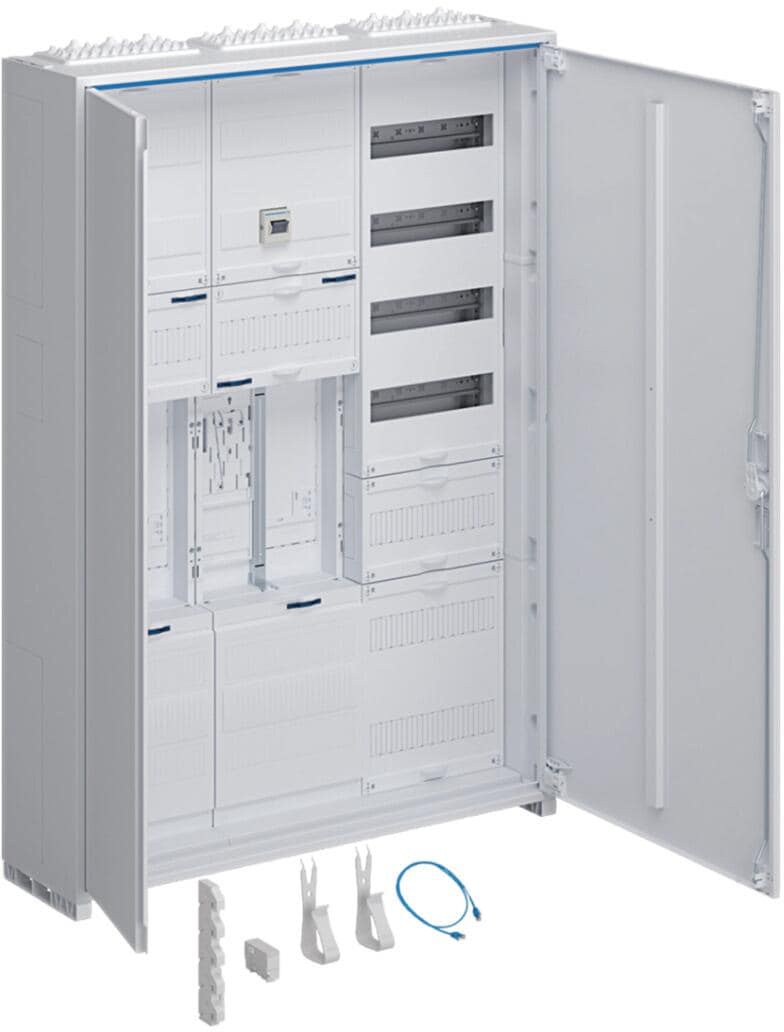 Hager ZB33ET225W1T Komplettschrank, universZ, 1100x800x205mm, SKII, IP44, 2ZP, BKE-I, APZ, VT5, ESA, 3-Feld