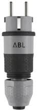 ABL Professional Stecker SCHUKO, französisch, belgisch, Elamid 2K, IP54, Typ 1580, grau (100000070)