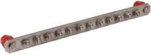 Dehn PAS I 12AP M10 Potentialausgleichsschiene, mit Federring, 12polig, 505 x 40 x 6 mm, V2A (472239)