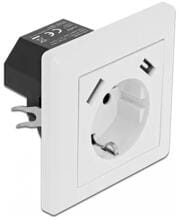Delock Einbausteckdose, mit 2 x USB Typ-A Ladeport 2,8A, weiß (11473)