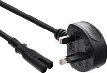 InLine Netzkabel, Netzstecker England auf Euro 8 C7 Stecker, 1,8m (16654E)