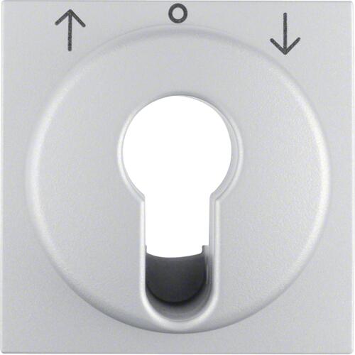 Berker 15061404 Zentralstück für Jalousie-Schlüsselschalter/-taster, B.7, alu matt, lackiert