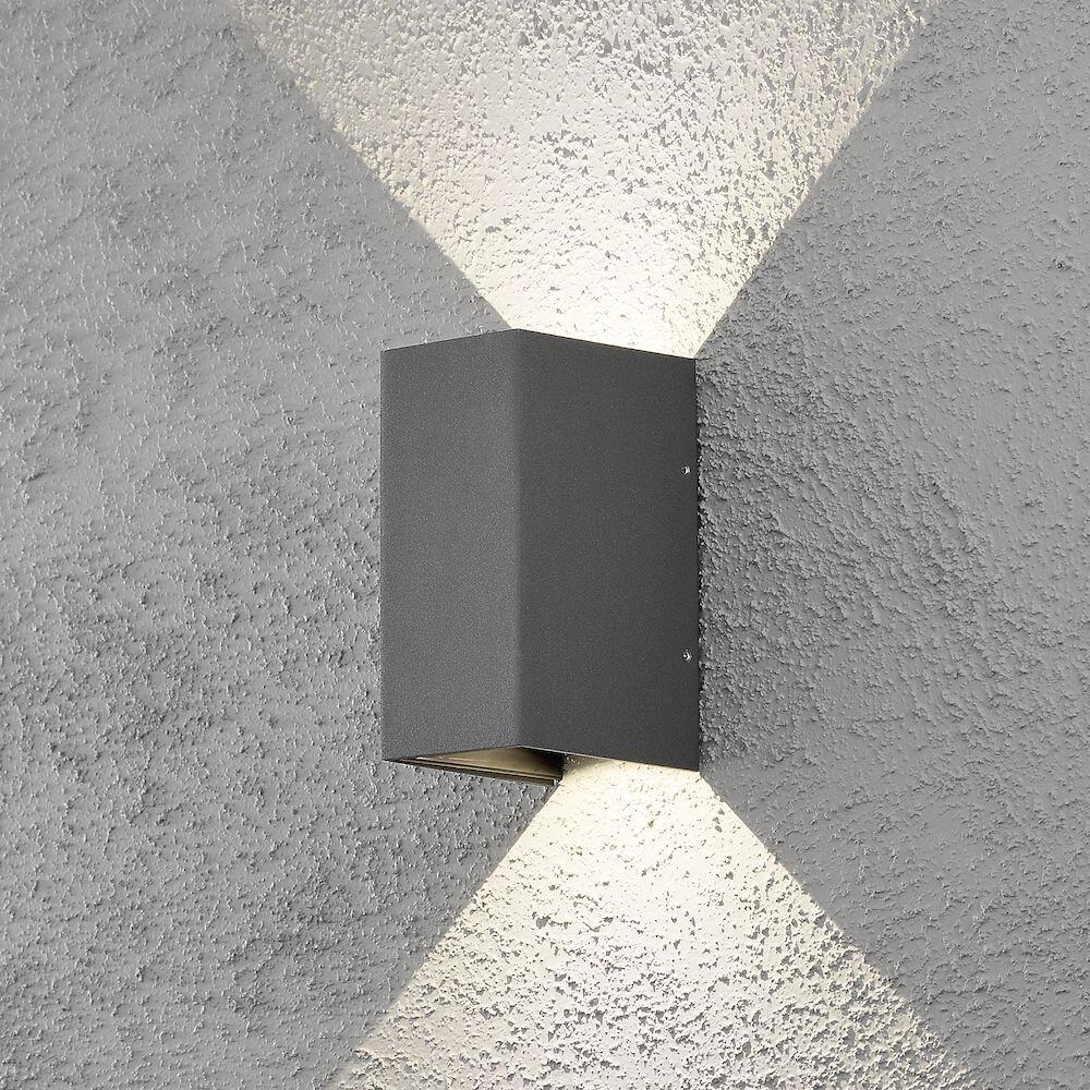 Konstsmide Cremona LED-Wandleuchte, 2 x 3W, anthrazit (7940-370)