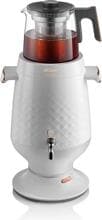 Arzum Ehlikeyf Teemaschine Samowar,, 3,5 l Wasserkocher, 1,2 l Teekanne, weiß