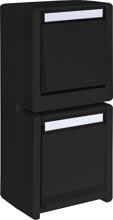 OPUS RESIST Taster, Wechsler mit Steckdose, senkrecht, kombination, Aufputz, schwarz (755.650.01)
