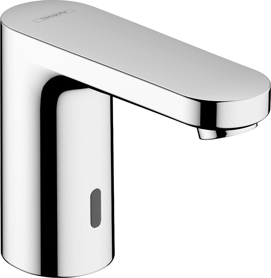 hansgrohe Vernis Blend Elektronik-Waschtischarmatur, mit Temperaturvoreinstellung, Netzanschluss 230 V, Messing, 5 l/min, mit Rückflussverhinderer, ch