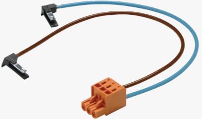Hager KU9B43GBE BKE-Spgsabgriff universZ, 430mm, br/bl, Stecker-Buchse