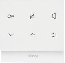 Elcom Audio-Innenstation eckig, AP, 2-Draht, polarweiß glänzend