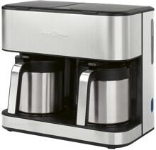 ProfiCook PC-KAD 1307 Doppelkaffeeautomat, 2x 1000 W, 2x 1,2 L, Thermokannen, Edelstahl/schwarz
