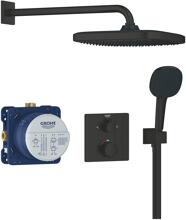 GROHE Precision Thermostat Duschsystem, Unterputz, Quickfix, mit Vitalio Comfort 250, mattschwarz (348822430)