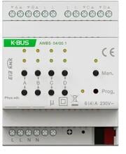 GVS Jalousieaktor 4-fach, Effiziente Energieversorgung, REG, grau (AWBS-04/06.2)