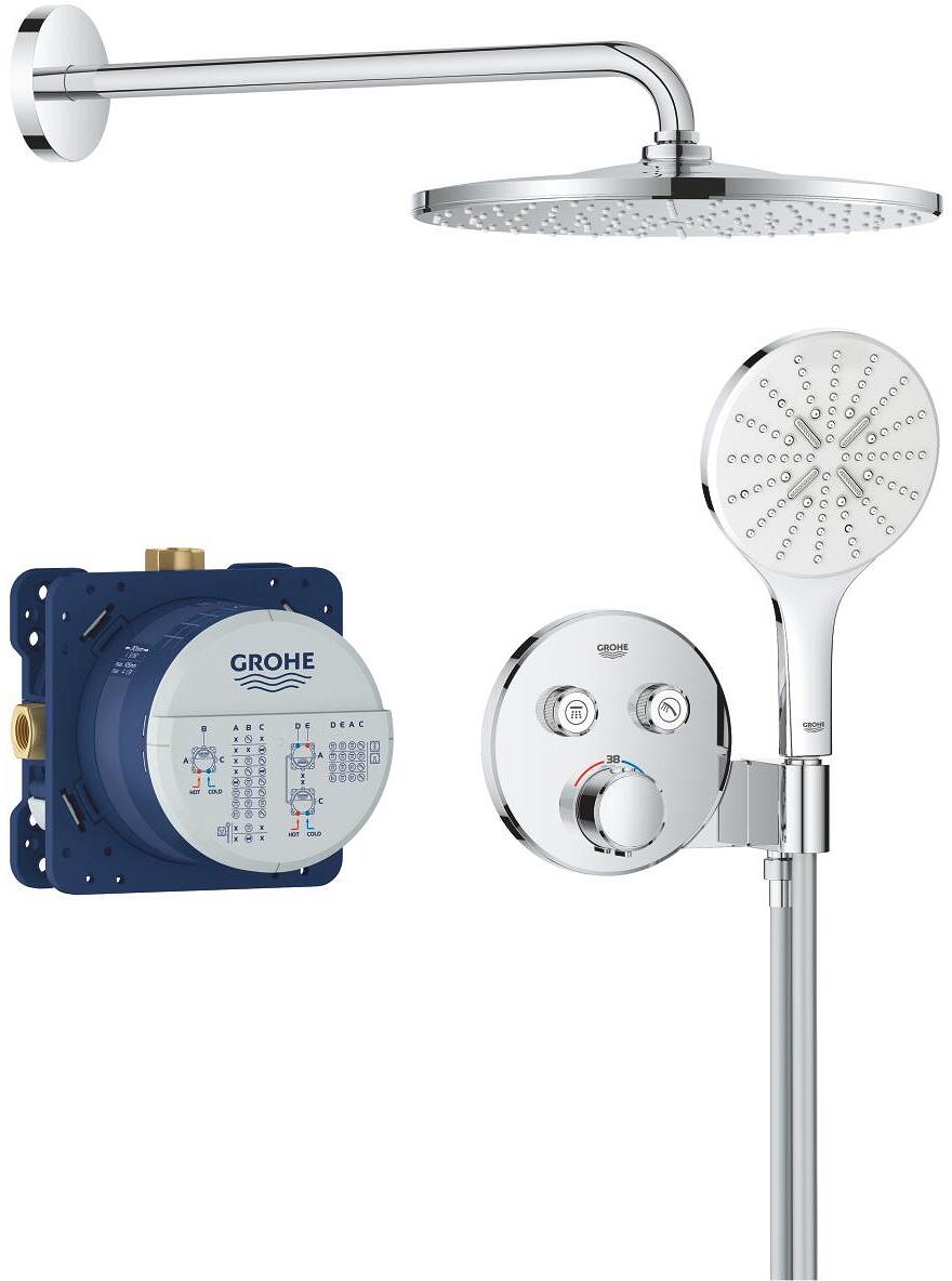 GROHE Precision Smartcontrol Duschsystem, Quickfix, Unterputz, mit Vitalio Rain Mono 310, chrom (34877000)
