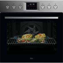 AEG KOMBI 3025P EEK: A++ Herdset mit Glaskeramikkochfeld (OU5PE40SM+ HE604062XB), 60 cm breit, 72 L, Pyrolyse, Edelstahl mit Antifingerprint