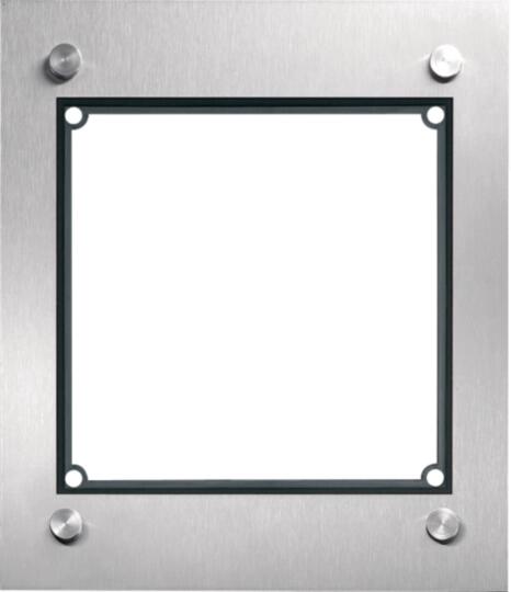 Hager modular Rahmen, inklusive Unterputzkasten, 1/1, Edelstahl matt (REM101X)