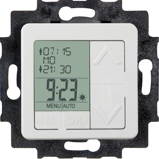 OPUS 1 Rollladen-Zeitschaltuhr, Display, Astrofunktion, 230V, alpinweiß (560.616.27)