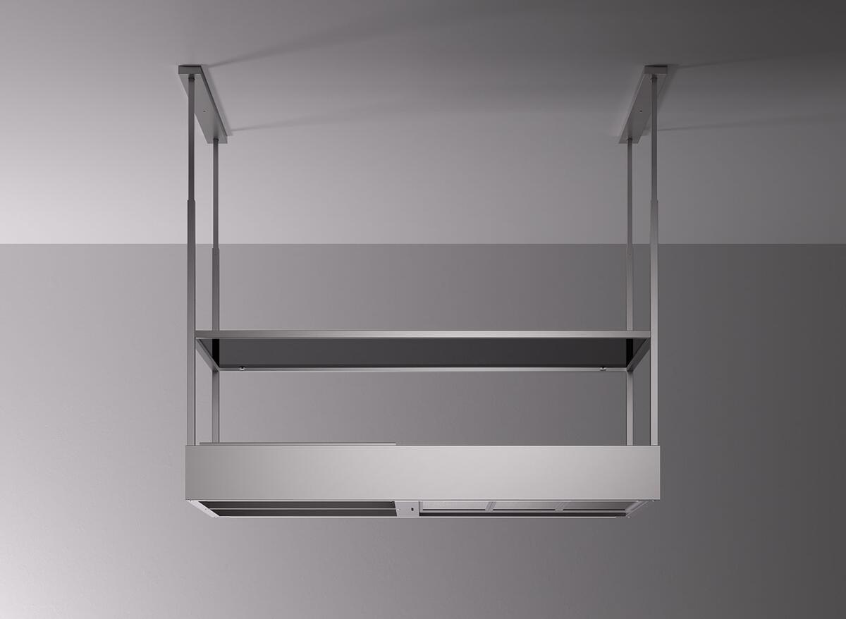 Falmec Spazio 180 Dunstabzugshaube, 180cm breit, 600 m³/h, Umluft, LED-Beleuchtung, Fernbedienung, Edelstahl (102129)