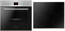 Amica EHI 935 611 E EEK: A Einbauherd-Set mit Indiuktionskochfeld, 59,5 cm breit, 65 L, Ankochautomatik, SensorControl Timer, edelstahl