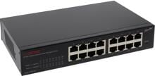 Longshine Gigabit Switch, 24-Port, Desktop, Web Smart SNMP, lüfterlos, schwarz (LCS-GS8424)