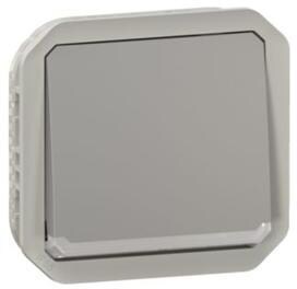 Legrand Plexo New Einsatz Taster Kontroll 10A, Steckklemmen (SL), IP 55, grau (069533L)