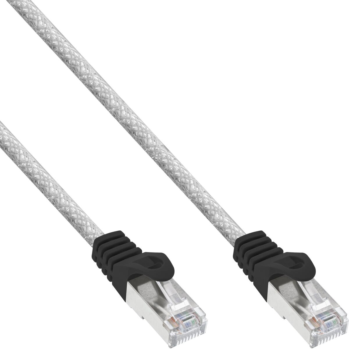 InLine Patchkabel, SF/UTP, Cat.5e, transparent, 0,3m (72533T)