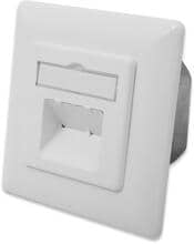 Assmann DN-9007-S-1 DIGITUS CAT 6A, Klasse EA, Datendose, designkompatibel, Aufputz, weiß (DN-9007-S-1)