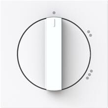 Busch-Jaeger 2542 DR/02-44M Zentralscheibe für UP-Dreistufen-Drehschalter, art linear, Symbol Stufen, studioweiß matt (2CKA001710A4154)