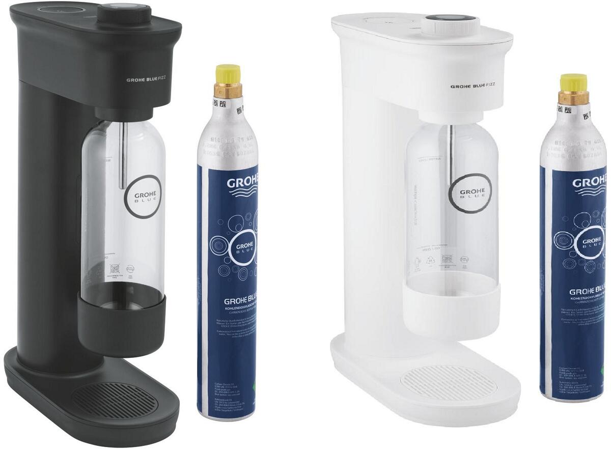 GROHE Blue Fizz Wassersprudler, Advanced Set, inkl. Trinkflasche/n und 1x CO₂ Elektroshop Wagner