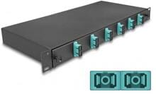 Delock 19″ LWL Spleißbox 6 x SC Duplex OM3 1HE komplett bestückt (67001)
