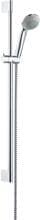 hansgrohe Crometta 85 Duschset 1 Strahlart wassersparend+ mit Duschstange 65 cm, Messing, 6 l/min, 85 mm, Chrom (27652000)