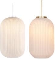Nordlux Milford 20 Pendelleuchte, E27, IP20, dimmbar, Glas, Opal weiß