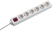 Bachmann Steckdosenleiste SELLY, 6xSchuko, 1xSchalter Strom, 1,5m, weiß (381.244S)