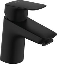 hansgrohe Logis Einhebel-Waschtischarmatur 70 mit Zugstangen-Ablaufgarnitur, Messing, 5 l/min, Mattschwarz (71070670)