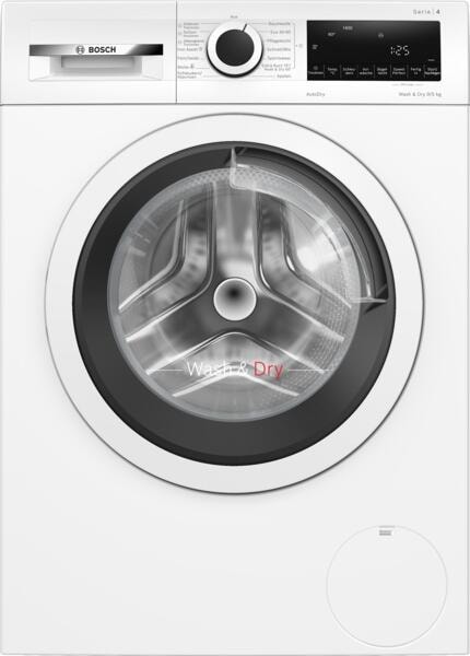 Bosch WNA13441 Serie 4 9kg/5kg Frontlader Waschtrockner, AutoDry, Wash & Dry 60, Umwuchtkontrolle, Mengenerkennung, AquaStop, Weiß