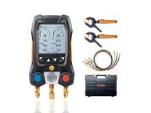 Testo 550s Smart Set mit Füllschläuchen Smarte digitale Monteurhilfe, 2-Wege Ventilblock, Zangenthermometer, Bluetooth (0564 5503)