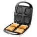 Unold 48480 Quadro Sandwich-Toaster, 1100W, Kontrollleuchte, Kabelaufbewahrung, weiß/Edelstahl