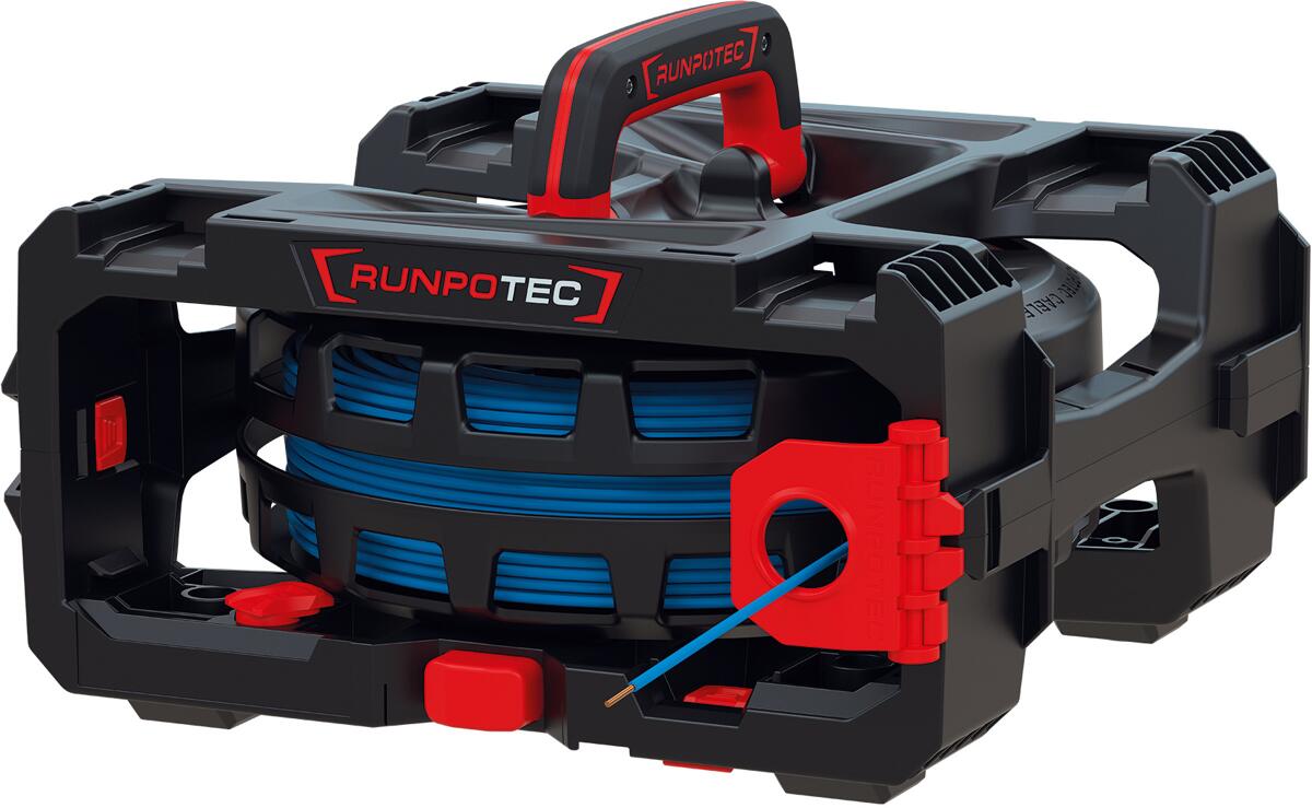 Runpotec Cable Box-Einzeladerabroller -1 Box, für Verwaltung von Kabeln, Drähten oder Einzeladern, stapelbar und modular erweiterbar, Baustellentaugli