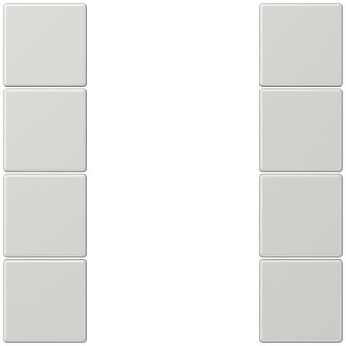 Tastensatz 4fach, komplett, lichtgrau, LS 990 & LS design, Jung LS504TSALG