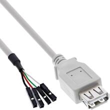 InLine USB 2.0 Adapterkabel, Buchse A auf Pfostenanschluss, 0,40m, bulk (33440L)