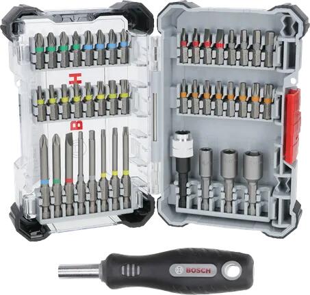 Bosch Extra Hard Schrauberbit-Set, 44+1-Teilig, grau (2607017733)