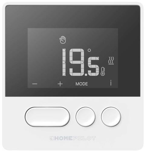 HomePilot Thermostat pure smart, Senke die Heizkosten um bis zu 15% Energie sparen Steuerung via Smart Home App, weiß (8130000)