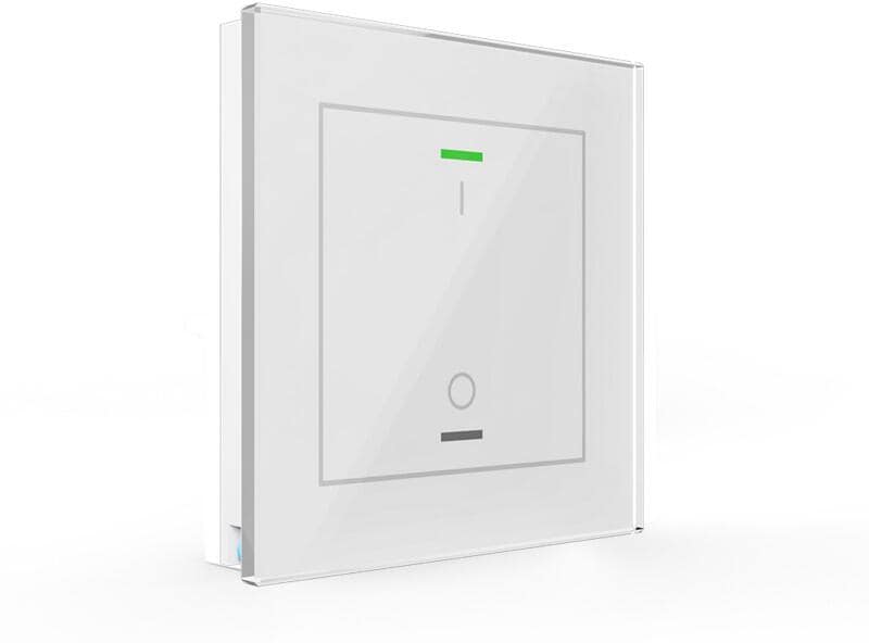 MDT II Light KNX Glastaster, 1-fach, RGBW, Temperatursensor, Schalten, weiß (BE-GTL1TW.B1)