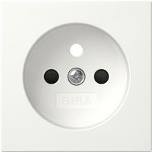 Gira 494503 Abdeckung für Steckdose mit Erdungsstift 16 A 250 V~ und Shutter System 55 Reinweiß glänzend