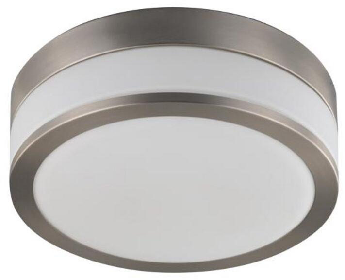 Brumberg Erevan Anbauleuchte mit Glasabdeckung, 2 x E27, max. 15 W LED, IP44, Ø 230mm, nickel matt (57180150)
