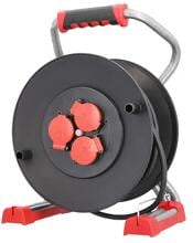 Bachmann Profi-Kabeltrommel, 25m, H07RN-F 3G1,5qmm, rot/schwarz (399.190)