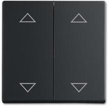 Busch-Jaeger 1785 JA/02-885 Wippe, future® linear, Plattform 63, 2-fach, Symbol Pfeile, schwarz matt (2CKA001751A3105)