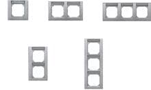 Merten Rahmen, System-M-PLAN, beschriftbar, Aluminium matt 